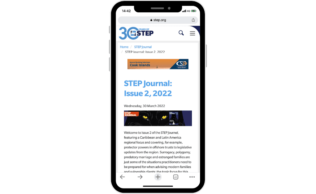 STEP Website on Mobile